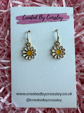 Load image into Gallery viewer, White Flower Charm Earrings
