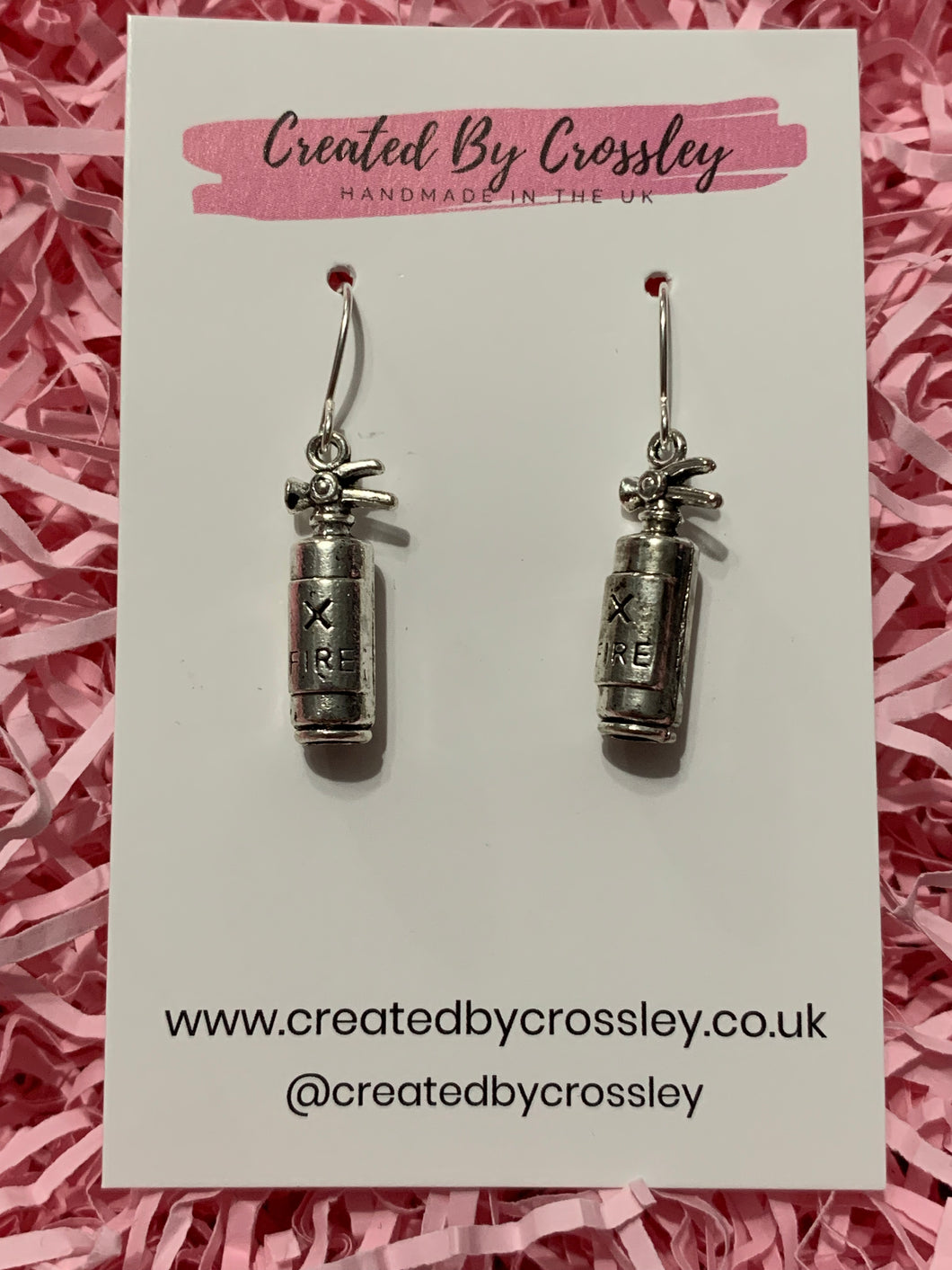 Fire Extinguisher Charm Earrings