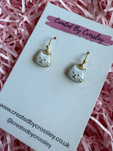Load image into Gallery viewer, White Cat Charm Earrings
