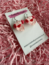 Load image into Gallery viewer, Heart Axolotl Charm Earrings
