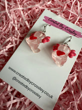 Load image into Gallery viewer, Heart Axolotl Charm Earrings
