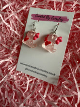 Load image into Gallery viewer, Heart Axolotl Charm Earrings
