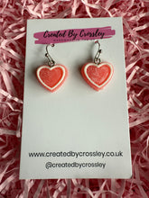 Load image into Gallery viewer, Red Heart Charm Earrings
