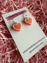 Load image into Gallery viewer, Red Heart Charm Earrings
