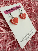 Load image into Gallery viewer, Red Heart Charm Earrings
