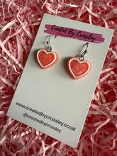 Load image into Gallery viewer, Red Heart Charm Earrings
