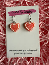 Load image into Gallery viewer, Red Heart Charm Earrings
