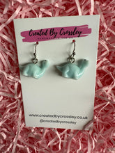Load image into Gallery viewer, Mini Blue Dino Charm Earrings
