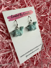 Load image into Gallery viewer, Mini Blue Dino Charm Earrings
