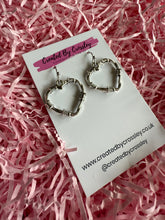 Load image into Gallery viewer, Barbed Wire Heart Charm Earrings
