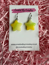 Load image into Gallery viewer, Yellow Star Charm Earrings
