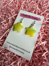 Load image into Gallery viewer, Yellow Star Charm Earrings

