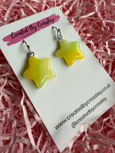Load image into Gallery viewer, Yellow Star Charm Earrings
