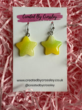 Load image into Gallery viewer, Yellow Star Charm Earrings

