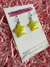 Load image into Gallery viewer, Yellow Star Charm Earrings
