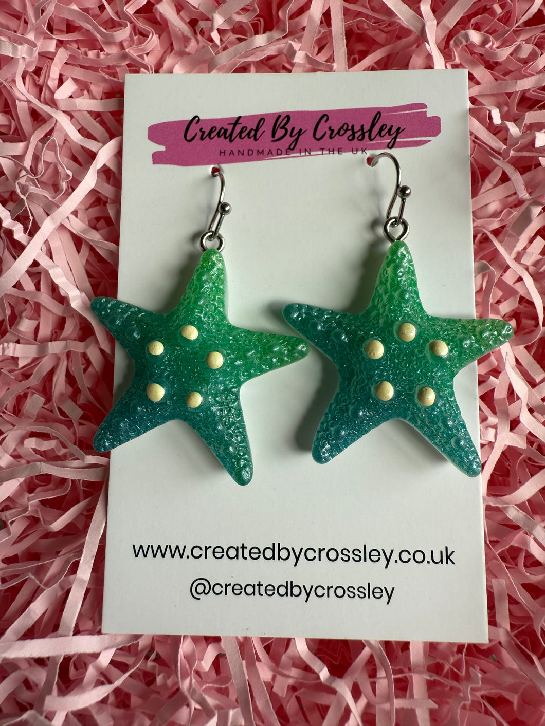 Large Starfish Charm Earrings
