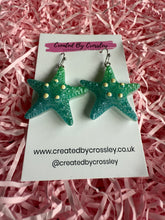 Load image into Gallery viewer, Large Starfish Charm Earrings
