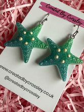 Load image into Gallery viewer, Large Starfish Charm Earrings
