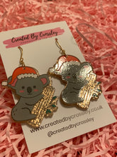 Load image into Gallery viewer, Christmas Koala Charm Earrings
