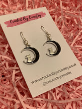 Load image into Gallery viewer, Black Cat Moon Earrings
