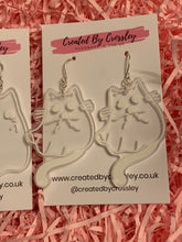 Load image into Gallery viewer, Ghost Cat Charm Earrings
