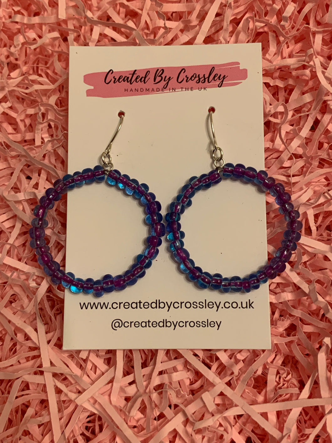 Beaded Hoop Earrings