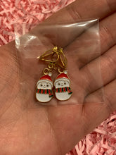 Load image into Gallery viewer, Snowman Clip On Earrings
