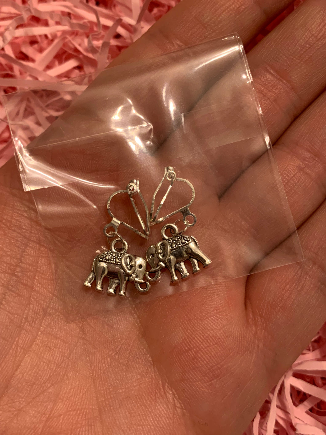 Elephant Clip On Earrings