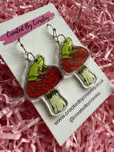 Load image into Gallery viewer, Mushroom Frog Charm Earrings
