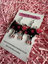 Load image into Gallery viewer, Flower Cow Charm Earrings
