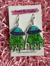 Load image into Gallery viewer, Alien Charm Earrings
