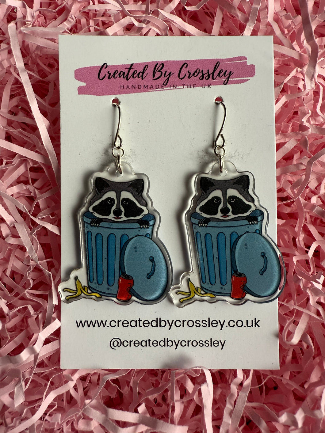 Trash Panda Charm Earrings