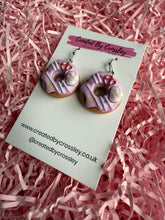 Load image into Gallery viewer, Purple Doughnut Charm Earrings

