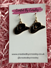 Load image into Gallery viewer, Cowboy Hat Charm Earrings
