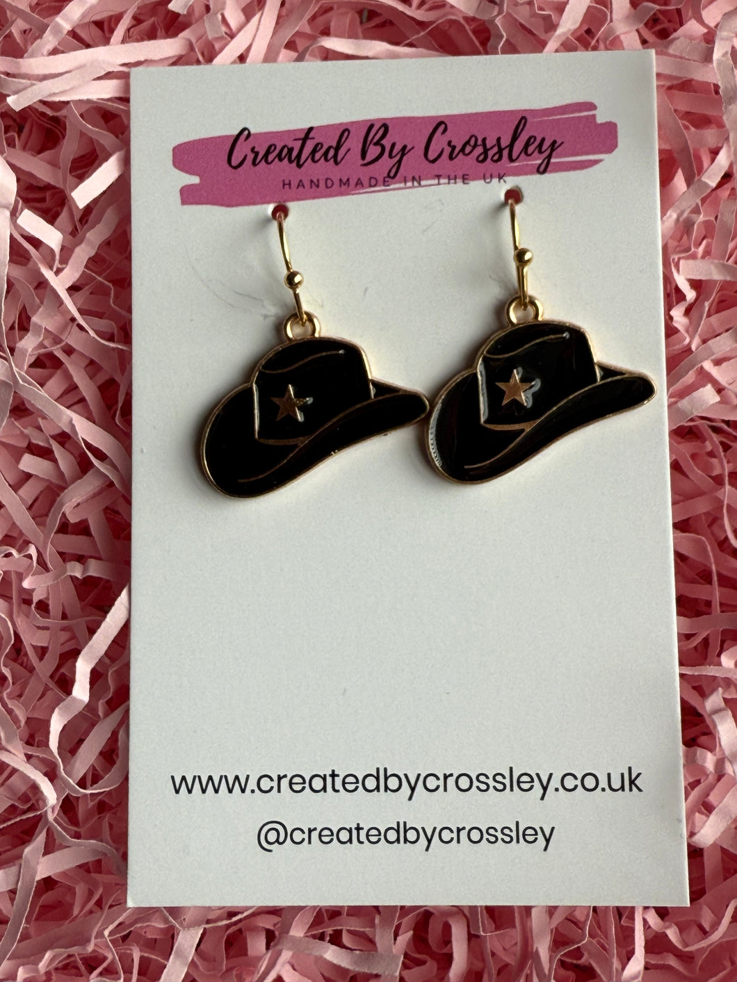 Cowboy Hat Charm Earrings