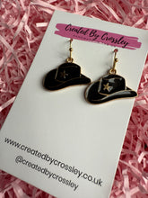 Load image into Gallery viewer, Cowboy Hat Charm Earrings
