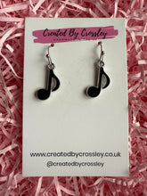 Load image into Gallery viewer, Music Note Charm Earrings
