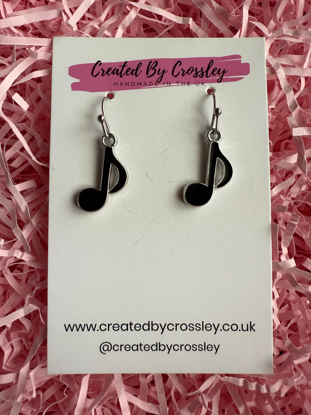 Music Note Charm Earrings