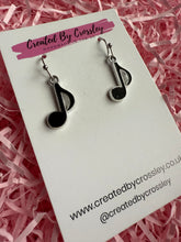 Load image into Gallery viewer, Music Note Charm Earrings
