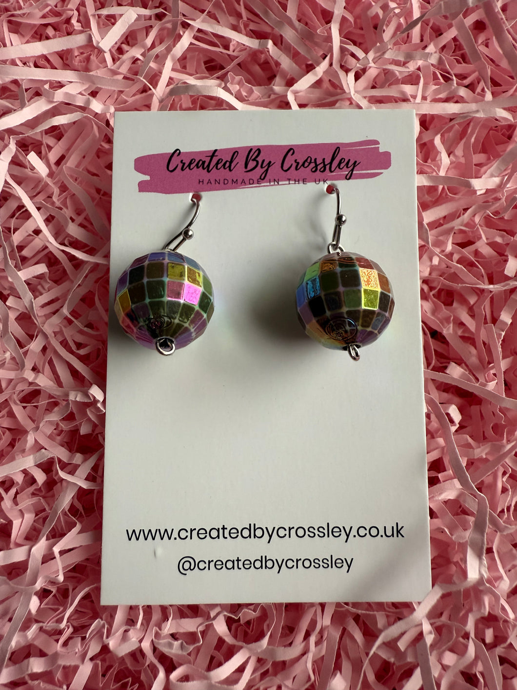 Disco Ball Charm Earrings