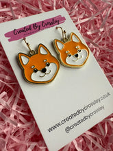 Load image into Gallery viewer, Orange Dog Charm Earrings

