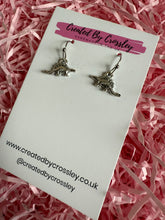 Load image into Gallery viewer, Stegosaurus Dinosaur Charm Earrings
