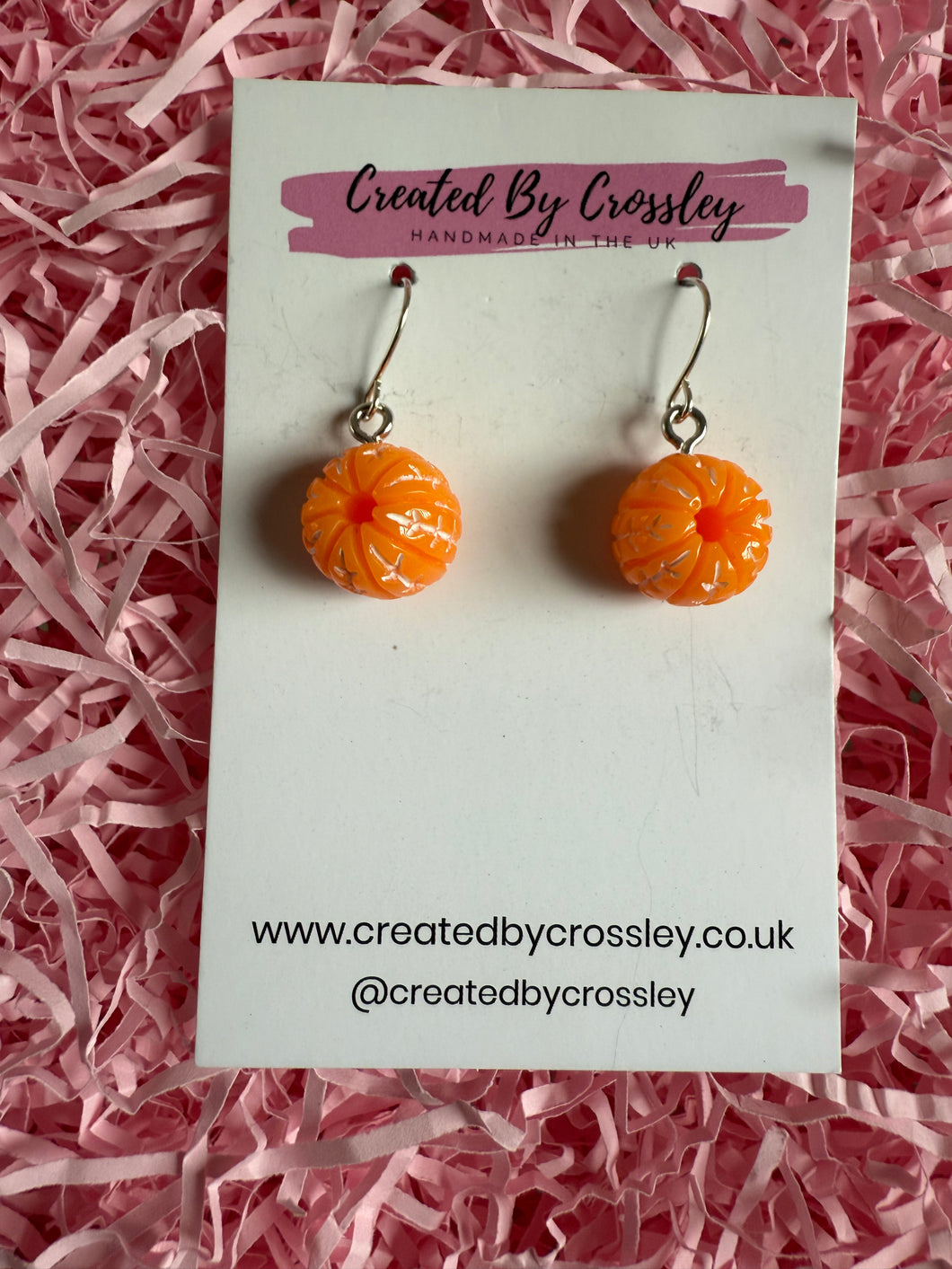 Orange Charm Earrings