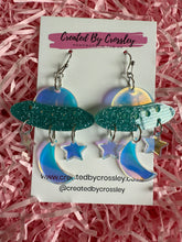 Load image into Gallery viewer, Alien Spaceship Charm Earrings
