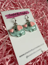 Load image into Gallery viewer, Heart Elephant Charm Earrings
