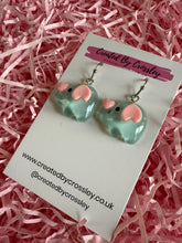 Load image into Gallery viewer, Heart Elephant Charm Earrings
