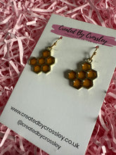 Load image into Gallery viewer, Honeycomb Charm Earrings
