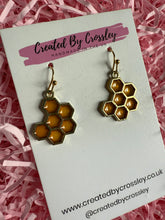 Load image into Gallery viewer, Honeycomb Charm Earrings
