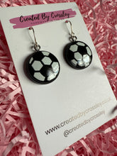 Load image into Gallery viewer, Football Charm Earrings
