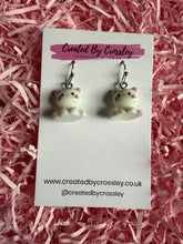 Load image into Gallery viewer, White Cat Charm Earrings
